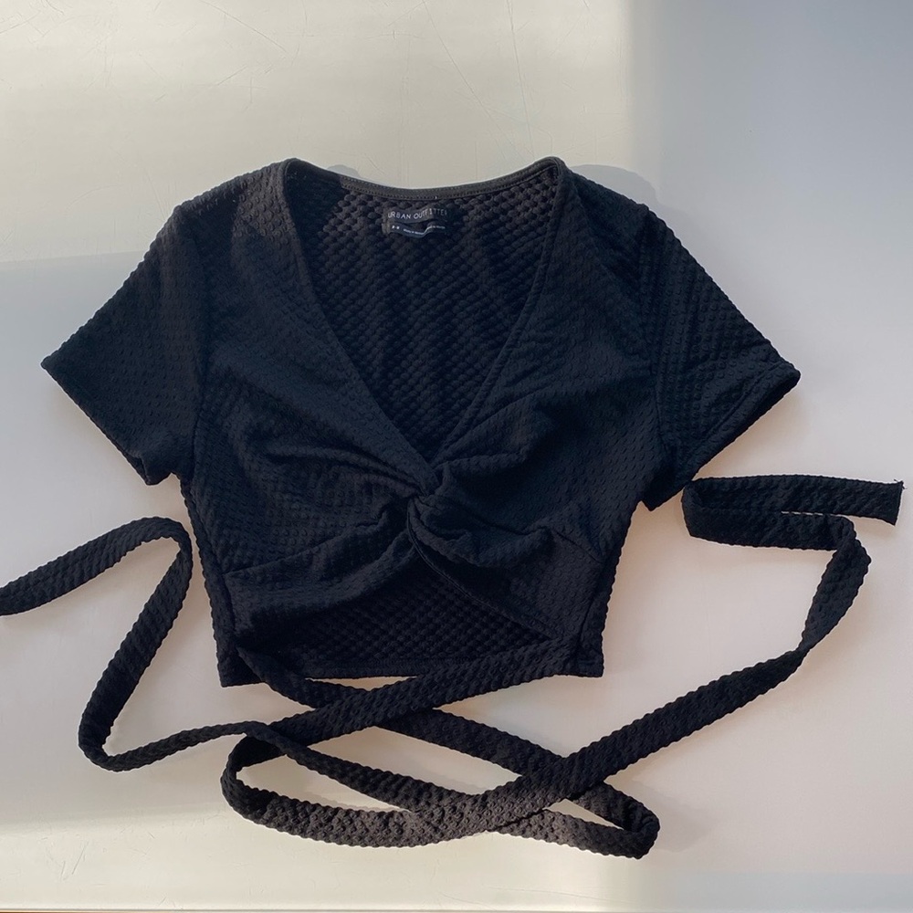 Urban Outfitters Black Crop Top with Chic Design